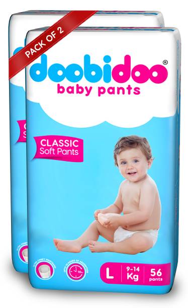 Doobidoo Newly Improved Classic Soft Diaper Anti-Leak Highly Absorbent Baby Pant 9-14 Kg - L