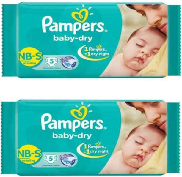 Pampers Baby dry diaper Nbs 5+5 pack of 2 - New Born