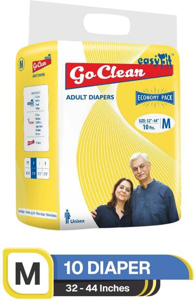 easyFit GoClean Adult Diapers Economy Pack Unisex Disposable Diaper Waist- 32-44 - M