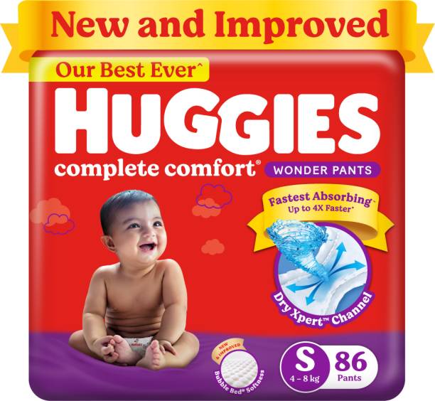 Huggies Complete Comfort Wonder Pants, India's Fastest Absorbing Diaper | - S