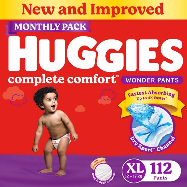 Huggies Complete Comfort Wonder Pants, India's Fastest Absorbing Diaper | - XL