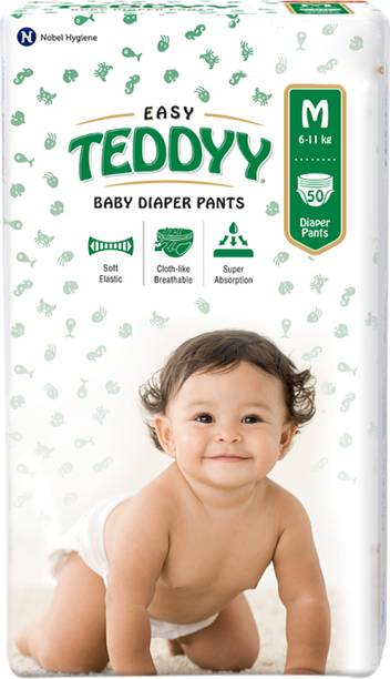 TEDDYY Easy Diaper Pants with Rash Protection and 3x Faster absorption Technology Pant Diapers - M