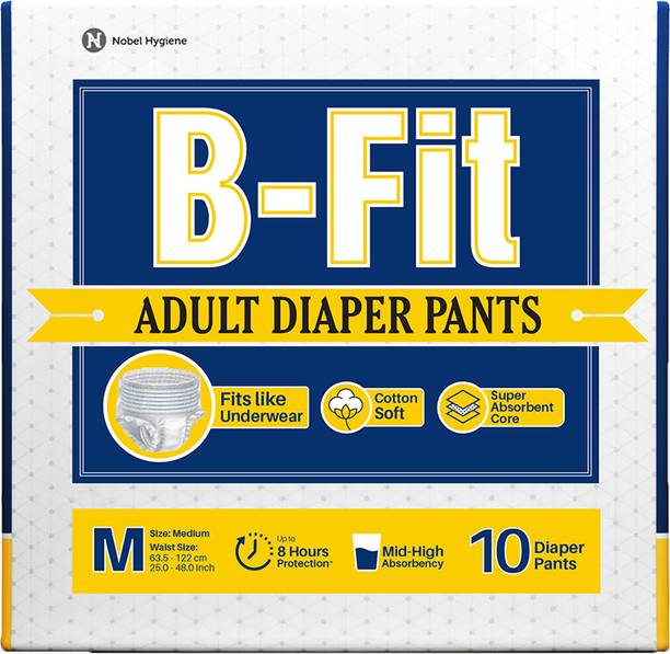 B-FIT Regular Pant Style Adult Diapers - M (10 Pieces)