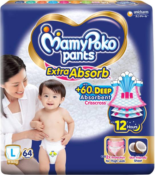 MamyPoko Pants Extra Absorb Baby Diapers,9-14 kg - L