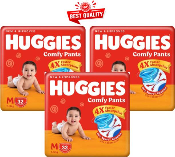Huggies Premium Baby Diaper Pants (7-12 kgs) Pack Of 3 Pants - M