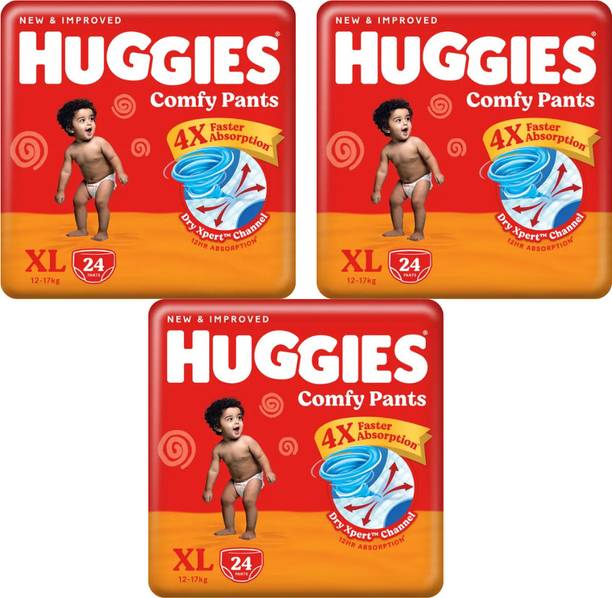 Huggies Complete Comfort Wonder Pants, India's Fastest Absorbing Diaper Pant Diapers - XL
