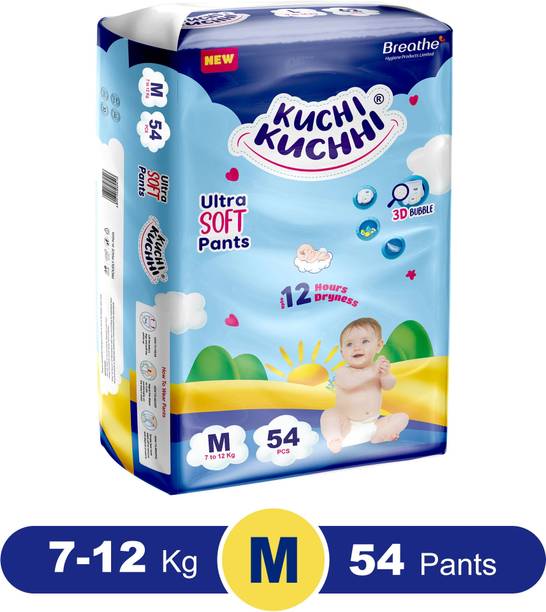 KUCHI KUCHHI Premium Ultra soft baby diaper with a 3D bubble top Pant Diapers - M