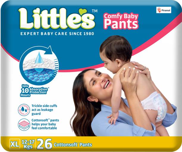 Little's Comfy Baby Pants, Standard, Extra Large With 10 Hours Absorption Protection - XL