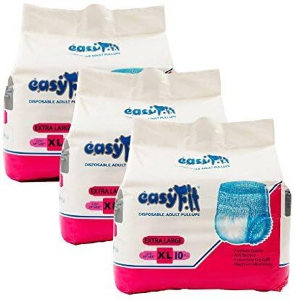 easyFit disposable Adult pullup X-large 10 pcs [Personal Care] Pack Of 3 Adult Diapers - XL