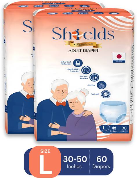 Shields Premium Pant Style | Pack of 2 | Adult Diapers - L