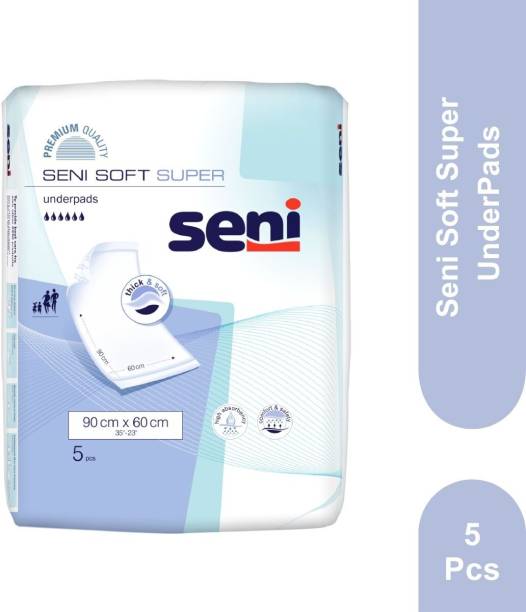 Seni Soft Super Underpads 5 Pieces (90 x 60 Cm) Adult Diapers - XXXL