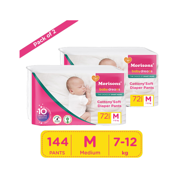 Morisons Baby Dreams Cottony Soft Pant Diapers - M