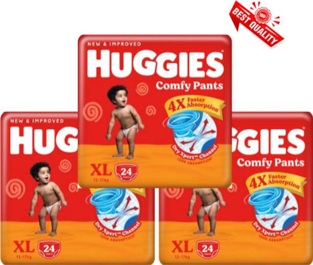 Huggies Premium Comfy Baby Diaper Pants (12-17 kgs) Pack Of 3 Pants Pant Diapers