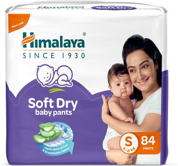 HIMALAYA Soft Dry Baby Pants Diaper | Ultra Absorbent Leak-Proof Pant Diapers - S