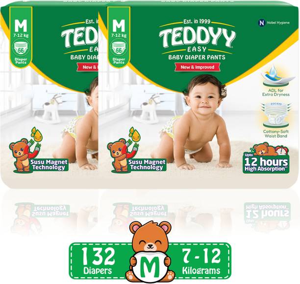 TEDDYY Easy Diaper Pants with Rash Protection and 3x Faster absorption Technology - M