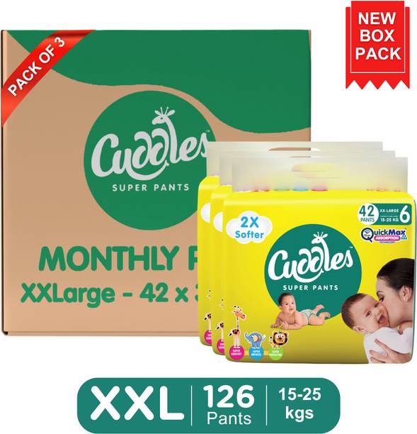 Cuddles - Super Pants Baby Diaper - Combo Pack of 3 - XXL