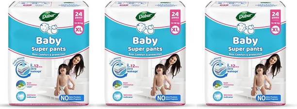 Dabur BABY SUPER PANTS XL 72 PCS DIAPER PACK OF 3 - XL