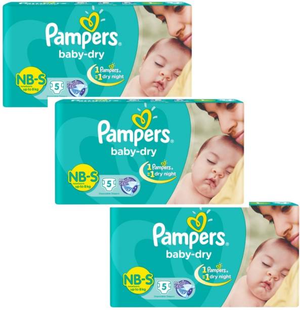 Pampers Baby dry diaper NBS nbs 5+5+5 PACK OF 3 - New B...