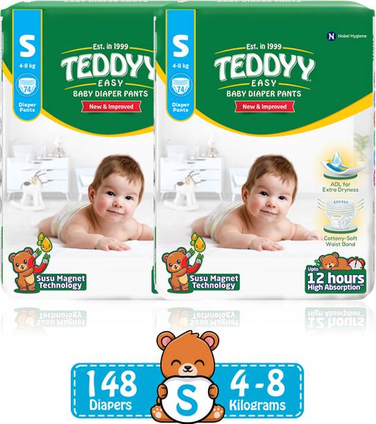 TEDDYY Easy Diaper Pants with Rash Protection and 3x Faster absorption Technology - S