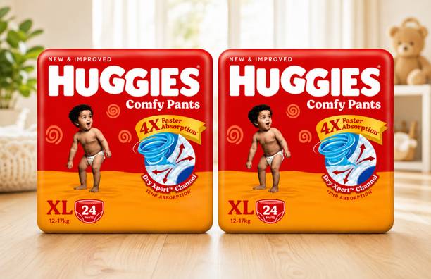Huggies Comfy Pants Double Jumbo Saver Combo Pack Pant Diapers - XL