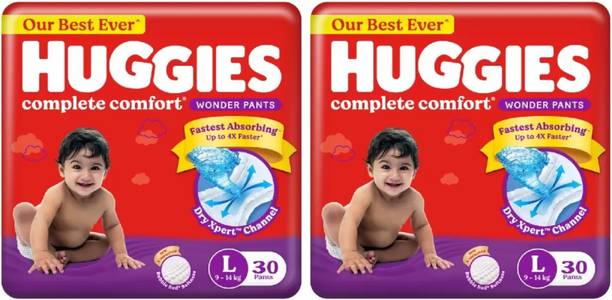 Huggies Complete Comfort Wonder Pants, India's Fastest Absorbing Diaper | - L
