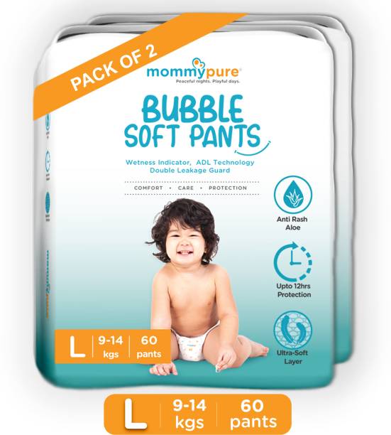MommyPure Premium Baby Diaper Pants | Super Soft & Comfortable | Ultra-Soft Layer - L