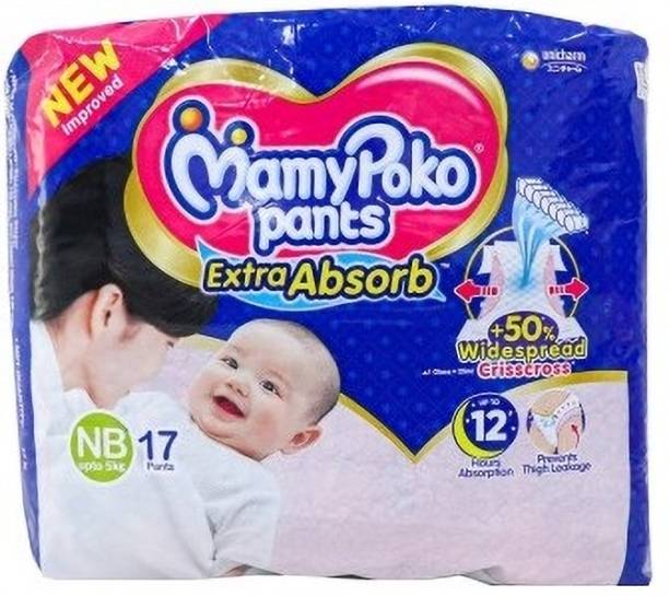 MamyPoko Pants Extra Absorb Size NB - 17 Diapers - New Born