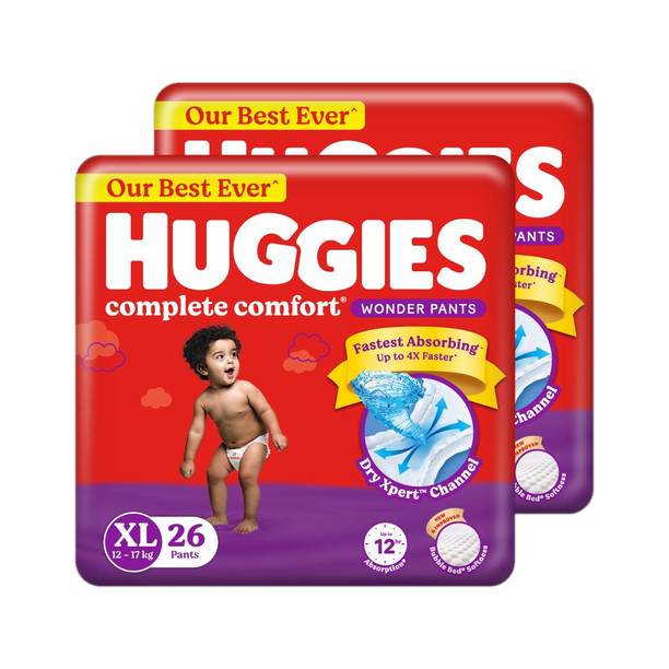 Huggies Complete Comfort Wonder (Pack of 2) Pant Diapers - XL