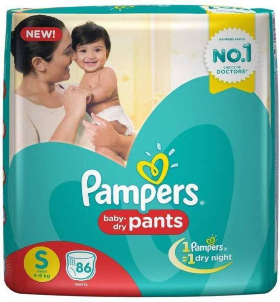 Pampers Baby Dry Small Size Pants Diapers - S 86 Pieces - S