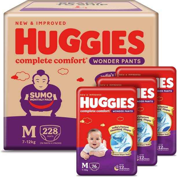 Huggies Complete Comfort Wonder Pants, India's Fastest Absorbing Diaper | - M