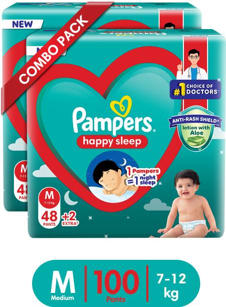 Pampers Happy Skin Pants Combo of 2 Pack - M