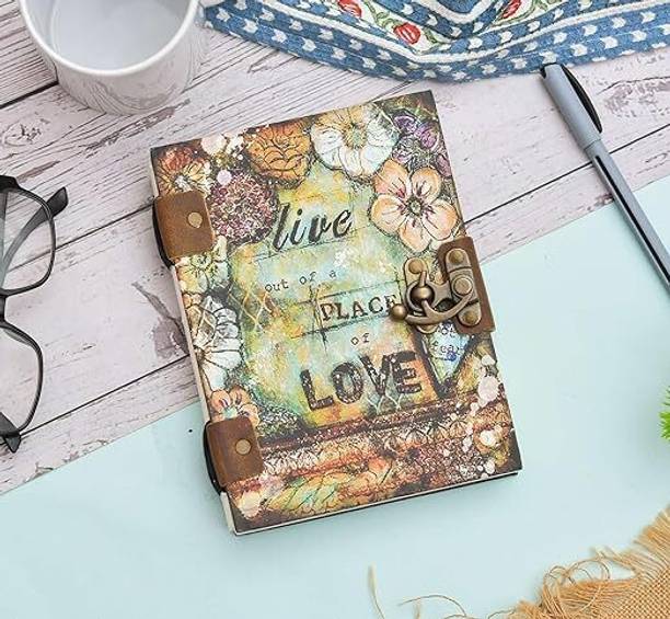 ARSHAD HANDICRAFT Classic Printed Journal A5 Diary Plain 200 Pages
