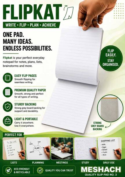 MESHACH CLASSIC NOTE BOOK A3 Note Pad Ruled 120 Pages