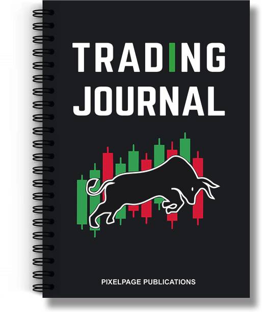 PIXELPAGE PUBLICATIONS Stockmarket Trading Journal Dairy spiral Notebook-Track, Analyze, Improve! A5 Journal Rule 144 Pages