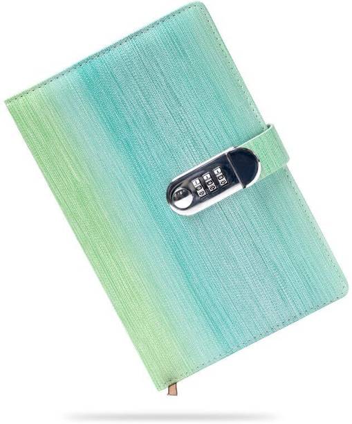 WROPZO PU Leather Diary with 3-Digit Combination Lock | Stylish Password Protected A5 Diary Ruled 200 Pages