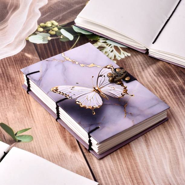 Handcrafty Handmade Printed Diary A5 Diary Plain 200 Pages