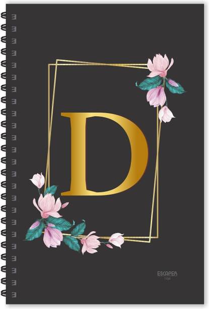 ESCAPER D letter diary (Ruled - A5), D initial Diary, D alphabet diary A5 Diary Ruled 160 Pages
