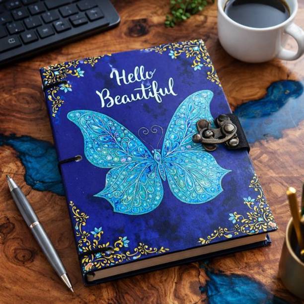 Design Dimension Printed Diary With Lock Perfect For Writing, Sketching, Traveling Our Gifting A5 Diary unruled 200 Pages