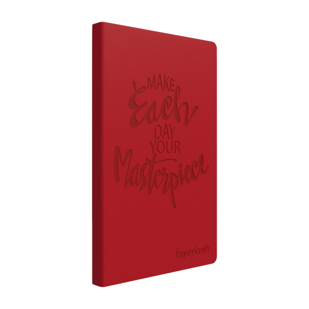 Paperkraft Red Debossed A5 Notebook Unruled 192 Pages