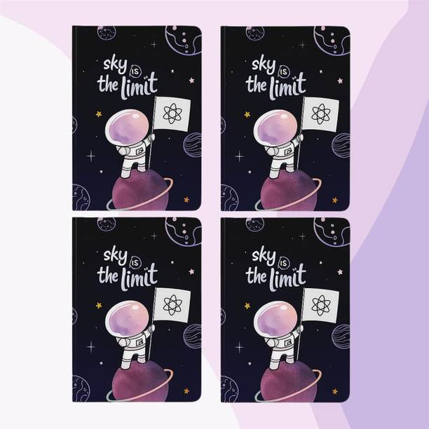 articious Sky Limit Slim Diary Pack of 4, Notebook for Office, School, Journaling A5 Diary Ruled 96 Pages