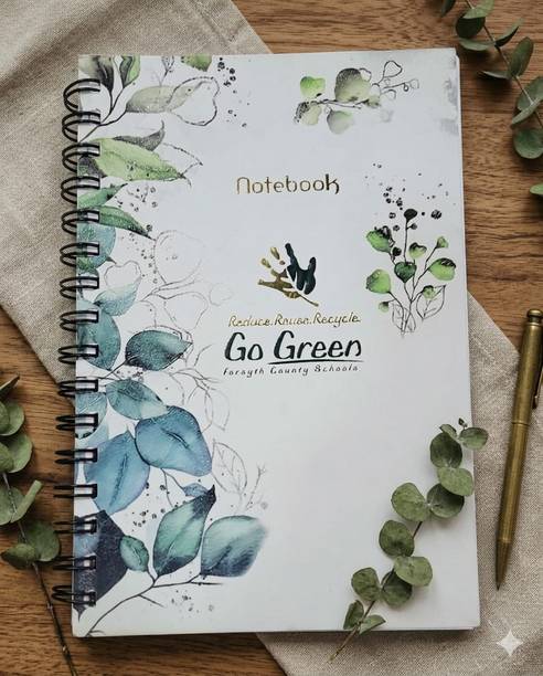 CuckooDiaries Premium Wiro NoteBook Digitel UV Print & Gold Foil A5 Notebook Ruled 192 Pages
