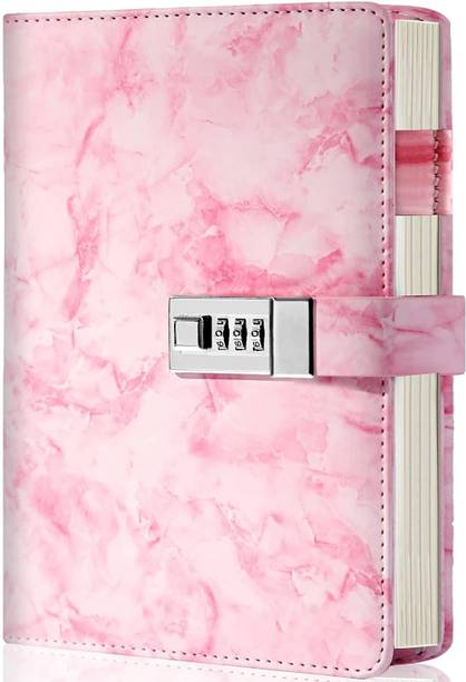 Pamidhar Vintage Journal Diary Premium Paper Leather Journal with Password Lock Gift Set A5 Journal Ruled 200 Pages