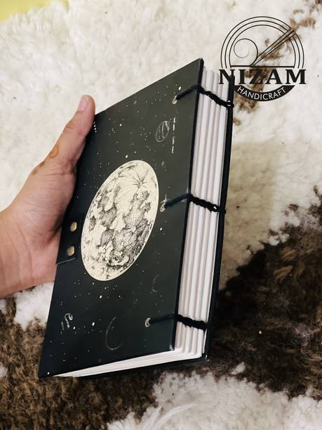 NIZAM HANDICRAFT Moon Print special binding A5 Diary Un-Ruled A5 Diary 200 200 Pages