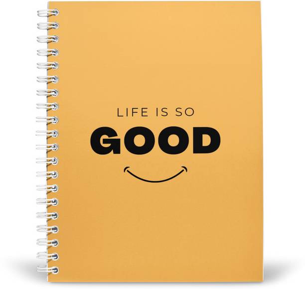 PurpleBees LIFE IS SO GOOD Quotes Diary A5 | Motivational Diary A5 Diary Unruled 160 Pages