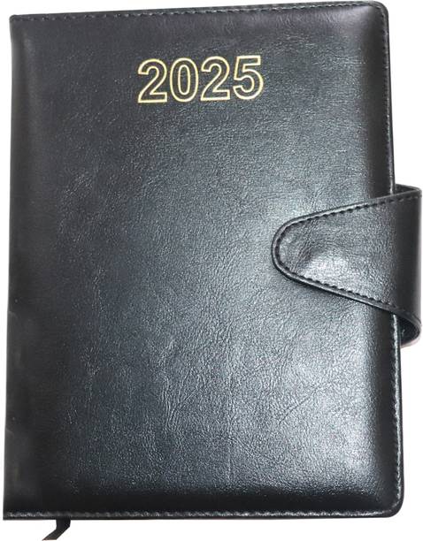 Avni Prints PU Leather Cover Sleek & Stylish 2025 Strap Diary A5 Diary Yes 120 Pages