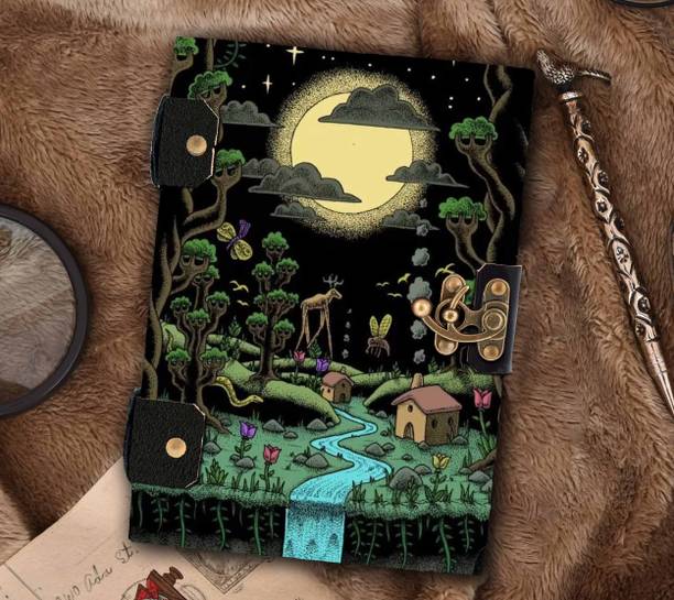 MAKENSTYLECOLLECTION Designer Cardboad journal with antique binding size 5*7 inches 100 pages R-010 A5 Journal UNRULED 100 Pages