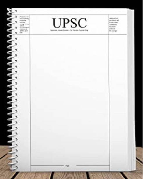 scruton upsc A4 Notebook spiral Mains Answer Writing Booklet 70 gsm (Multicolour transparent cover) 200 Pages