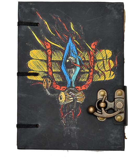 CRAFT CLUB Mahadev Print Diary with 100% Recycled Antique Handmade Paper Regular Journal Un-Ruled 144 Pages