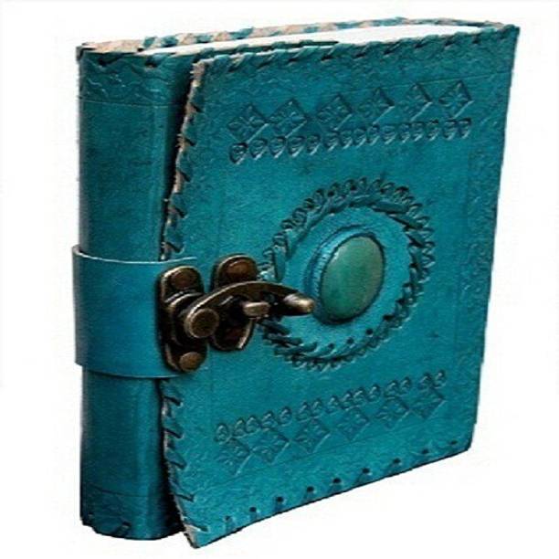 Anshika International blue leather journal A5 Journal no 100 Pages