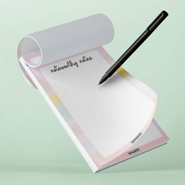 Mimikry Daily Notepad Undated 120 GSM Tear-Off Planning Sheets, Checklist Productivity A5 Note Pad Ruled 50 Pages